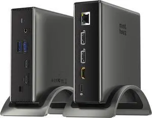 Laptop Docking Station,Minthouz PD3.1 3 Monitor Docking Station 140W Power, USB Dock with 8K Displayport*2+8K HDMI, RJ45,10G USB-C,2*USB-A 3.0,3.5mm Audio/Mic for Windows/Mac System Computer