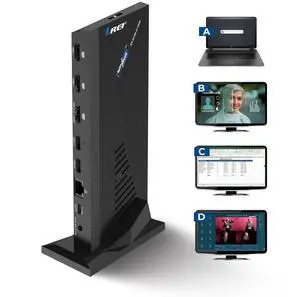 OREI SplitExtend 14 in 1 DisplayLink Docking Station - 3X 4K@60hz Multi Monitor - 6X USB/C, Ethernet, SD/TF, 100W PD, Audio/Mic, Compatible with MacOS/Windows SST/MST with Driver