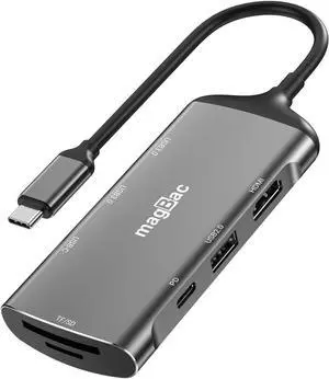 MagBac USB C Docking Station 8-in-1 USB Hub Multiple Adapter with 4K HDMI Display Port, 4 USB A/C Data Ports, USB C PD 87W Port(Max 100W), SD/TF Card Slot for MacBook Air/Pro, HP, Dell, Lenovo MagBac USB C Docking Station 8-in-1 USB Hub Multiple Adapter with 4K HDMI Display Port, 4 USB A/C Data Ports, USB C PD 87W Port(Max 100W), SD/TF Card Slot for MacBook Air/Pro, HP, Dell, Lenovo
