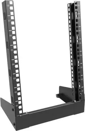 8U Small Desktop Network Rack, 10 inch Mini Open Frame Desktop Cabinet for 10 inch Network, Servers, Audio, Video and Studio Equipment Free Standing Home Office Rack (8U)