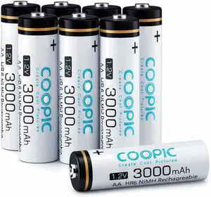AA HR6 Ni-MH Pre-Charged Rechargeable Batteries 3000mAh 8 Pack AA HR6 Ni-MH Pre-Charged Rechargeable Batteries 3000mAh 8 Pack