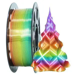 1.75mm 1Kg Silk Shiny PLA Most Basic Popular Multicolored Fast Color Change Rainbow 3D Printing Filament, Color Change Gradually Random Quickly, 2.2lbs 3D Printing Material by MIKA3D 1.75mm 1Kg Silk Shiny PLA Most Basic Popular Multicolored Fast Color Change Rainbow 3D Printing Filament, Color Change Gradually Random Quickly, 2.2lbs 3D Printing Material by MIKA3D