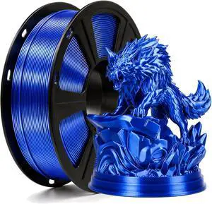 Silk PLA Filament 1.75mm Royal Blue 1KG, Shiny High Gloss Finish, Perfectly Wound, Accuracy +/-0.02mm 3D Printer Filament Vacuum Packaging Silk PLA Filament 1.75mm Royal Blue 1KG, Shiny High Gloss Finish, Perfectly Wound, Accuracy +/-0.02mm 3D Printer Filament Vacuum Packaging