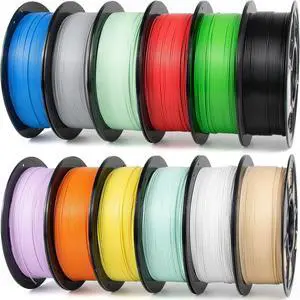 iSANMATE Rapid PLA Filament 1.75mm 12KG, 3D Printer Filament Bundle, Dimensional Accuracy ±0.02mm, Black, White, Red, Green, Skin, Gray, Yellow, SkyBlue, Blue,Grassgreen, Orange, Lightpurple iSANMATE Rapid PLA Filament 1.75mm 12KG, 3D Printer Filament Bundle, Dimensional Accuracy ±0.02mm, Black, White, Red, Green, Skin, Gray, Yellow, SkyBlue, Blue,Grassgreen, Orange, Lightpurple