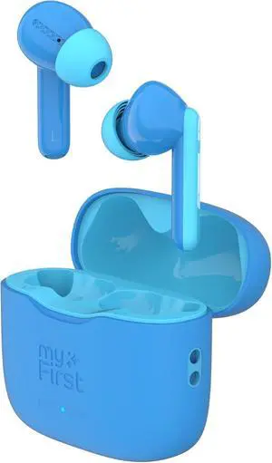 myFirst Carebuds Kids Earbuds Bluetooth 85dB Volume Limit for Small Ears | Anit-lost strap, 6 size ear tips, built-in mic, school travel airplane, for kids ages 3-12, boys and girls, birthday gift myFirst Carebuds Kids Earbuds Bluetooth 85dB Volume Limit for Small Ears | Anit-lost strap, 6 size ear tips, built-in mic, school travel airplane, for kids ages 3-12, boys and girls, birthday gift