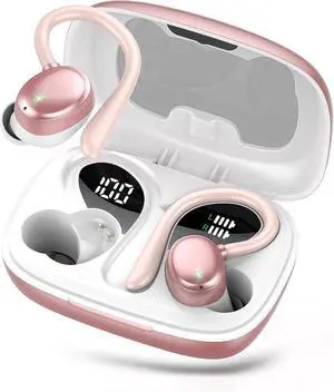 KT1 Bluetooth Headphones Wireless Earbuds 72hrs Playtime Wireless Charging Case Digital Display, Ear Buds with Earhook,IPX7 Waterproof, Deep Bass 2.0,Over-Ear Earphones for Sport Running KT1 Bluetooth Headphones Wireless Earbuds 72hrs Playtime Wireless Charging Case Digital Display, Ear Buds with Earhook,IPX7 Waterproof, Deep Bass 2.0,Over-Ear Earphones for Sport Running