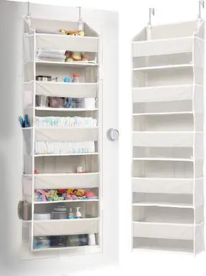 ULG 1-Pack Over Door Organizer with 5 Large Pockets 10 Mesh Side Pockets, 44 lbs Weight Capacity Hanging Storage Organizer with Clear Window for Bedroom Bathroom Kitchen, RV, Camper, Beige ULG 1-Pack Over Door Organizer with 5 Large Pockets 10 Mesh Side Pockets, 44 lbs Weight Capacity Hanging Storage Organizer with Clear Window for Bedroom Bathroom Kitchen, RV, Camper, Beige