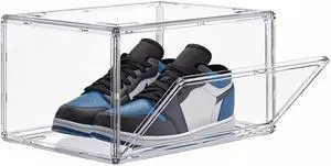 HIYOHIYO Clear Shoe Storage Box with Large Capacity Fits US Size 14, 1-Pack HIYOHIYO Clear Shoe Storage Box with Large Capacity Fits US Size 14, 1-Pack