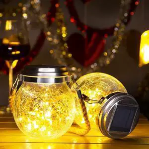 ROSHWEY Solar Lantern Gifts for Women, 4 Pack Hanging Garden Decor Lights Outdoor Waterproof with 30 LED for Halloween Christmas Easter Gift ROSHWEY Solar Lantern Gifts for Women, 4 Pack Hanging Garden Decor Lights Outdoor Waterproof with 30 LED for Halloween Christmas Easter Gift