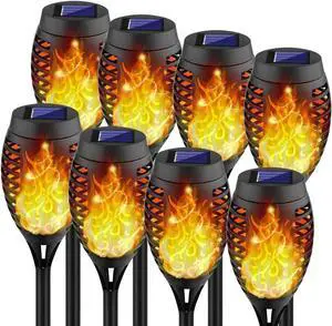 Kurifier Solar Lights Outdoor 8Pack Solar Torch Light with Flickering Flame Kurifier Solar Lights Outdoor 8Pack Solar Torch Light with Flickering Flame