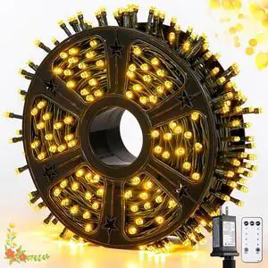 JMEXSUSS 500 LED Christmas Lights Outdoor, Classroom String Lights Plug in JMEXSUSS 500 LED Christmas Lights Outdoor, Classroom String Lights Plug in