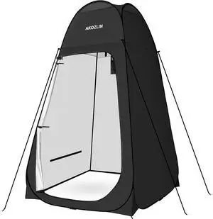 AKOZLIN Portable Pop Up Shower Toilet Tent with Silver Coated 74.8" High AKOZLIN Portable Pop Up Shower Toilet Tent with Silver Coated 74.8" High
