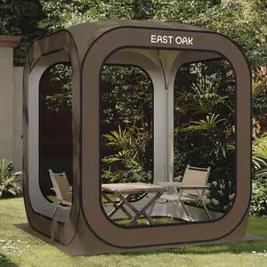East Oak Screen House Tent Pop-Up, Portable Screen Room Canopy Instant Screen Tent 6 x 6 FT with Carry Bag for Patio, Backyard, Deck & Outdoor Activities, Beige East Oak Screen House Tent Pop-Up, Portable Screen Room Canopy Instant Screen Tent 6 x 6 FT with Carry Bag for Patio, Backyard, Deck & Outdoor Activities, Beige