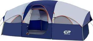 CAMPROS CP 8 Person Camping Tent, Room Divider, Rainfly, Weather Resistant CAMPROS CP 8 Person Camping Tent, Room Divider, Rainfly, Weather Resistant
