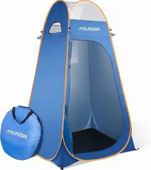 Alpcour Portable Pop Up Tent Privacy Tent for Portable Toilet, Shower and Changing Room for Camping and Outdoors Spacious, Extra Tall and Waterproof with Utility Accessories - Sturdy and Easy Fold Alpcour Portable Pop Up Tent Privacy Tent for Portable Toilet, Shower and Changing Room for Camping and Outdoors Spacious, Extra Tall and Waterproof with Utility Accessories - Sturdy and Easy Fold