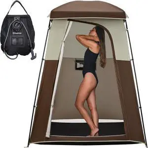 KingCamp Shower Tent, Portable Privacy Tent Outdoor Camping 1/2 Room Toilet Tents with Shower Bag & Dressing Room for Beach, Camping & Hiking KingCamp Shower Tent, Portable Privacy Tent Outdoor Camping 1/2 Room Toilet Tents with Shower Bag & Dressing Room for Beach, Camping & Hiking