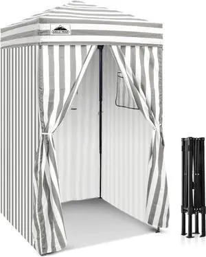 EAGLE PEAK 4x4 Pop Up Changing Tent, Outdoor Changing Room, Gray/White | Pop Up Privacy Tent, Pool Cabana, Outdoor Shower Enclosure, Dressing Room, 250D Fabric, Instant Setup Compact Flex Frame EAGLE PEAK 4x4 Pop Up Changing Tent, Outdoor Changing Room, Gray/White | Pop Up Privacy Tent, Pool Cabana, Outdoor Shower Enclosure, Dressing Room, 250D Fabric, Instant Setup Compact Flex Frame