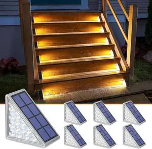 NIORSUN Solar Step Lights,6 Pack Warm White Solar Stair Lights Outdoor Waterproof IP67 Auto On Off,Solar Lights for Steps,Stair,Patio,Yard,Porch,Front Door,Sidewalk,Deck Decor NIORSUN Solar Step Lights,6 Pack Warm White Solar Stair Lights Outdoor Waterproof IP67 Auto On Off,Solar Lights for Steps,Stair,Patio,Yard,Porch,Front Door,Sidewalk,Deck Decor