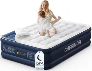 CHERIMOR Queen Air Mattress with Built-in Pump 20" & Luxury Quilted Topper CHERIMOR Queen Air Mattress with Built-in Pump 20" & Luxury Quilted Topper