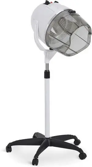 BarberPub 1000W Stand Hooded Hair Dryer, Height Adjustable, White VHD08 BarberPub 1000W Stand Hooded Hair Dryer, Height Adjustable, White VHD08
