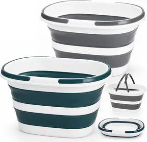 Coloch 2 Pack 16L/4.2 Gallon Collapsible Plastic Bucket, Foldable Mop Bucket Laundry Basket with Handle, Portable Water Pail Space-Saving Bucket for House Cleaning, Car Washing, Fishing, Camping Coloch 2 Pack 16L/4.2 Gallon Collapsible Plastic Bucket, Foldable Mop Bucket Laundry Basket with Handle, Portable Water Pail Space-Saving Bucket for House Cleaning, Car Washing, Fishing, Camping