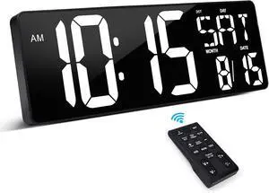 XREXS 17.2 Inch Large Digital Wall Clock with Remote Control XREXS 17.2 Inch Large Digital Wall Clock with Remote Control