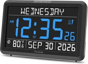DreamSky Digital Clock with Date and Day of Week with Battery Backup DreamSky Digital Clock with Date and Day of Week with Battery Backup