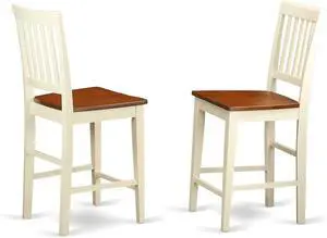 East West Furniture VNS-WHI-W Vernon Counter Height Bar Stool - Pub Height Wooden Chairs, Set of 2, Buttermilk & Cherry East West Furniture VNS-WHI-W Vernon Counter Height Bar Stool - Pub Height Wooden Chairs, Set of 2, Buttermilk & Cherry