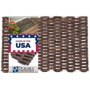 Durable Corporation Dura-Rug Outdoor Entrance Mat, Recycled Fabric Tire-Link Doormat, Heavy Duty Dirt Trapping Door Mat, 20" x 30" Durable Corporation Dura-Rug Outdoor Entrance Mat, Recycled Fabric Tire-Link Doormat, Heavy Duty Dirt Trapping Door Mat, 20" x 30"