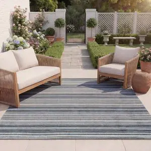 SAFAVIEH Washable Rug Outdoor Cabana Collection - 8' x 10', Grey & Blue, Non-Shedding & Easy to Clean, Ideal for Patio, Backyard, Mudroom (CBN323F) SAFAVIEH Washable Rug Outdoor Cabana Collection - 8' x 10', Grey & Blue, Non-Shedding & Easy to Clean, Ideal for Patio, Backyard, Mudroom (CBN323F)