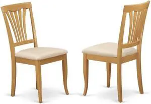 East West Furniture AVC-OAK-C Avon Kitchen Dining Chairs - Linen Fabric Upholstered Solid Wood Chairs, Set of 2, Oak East West Furniture AVC-OAK-C Avon Kitchen Dining Chairs - Linen Fabric Upholstered Solid Wood Chairs, Set of 2, Oak