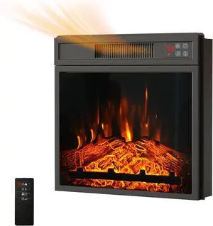 18" Electric Fireplace Insert, Recessed Fireplace Heater with Low Noise, Remote Control with Timer, Touch Screen, Adjustable Flame Brightness (18 inch-1) 18" Electric Fireplace Insert, Recessed Fireplace Heater with Low Noise, Remote Control with Timer, Touch Screen, Adjustable Flame Brightness (18 inch-1)