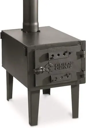 Guide Gear Outdoor Wood Burning Stove; Portable with Chimney Pipe for Cooking and Camping Guide Gear Outdoor Wood Burning Stove; Portable with Chimney Pipe for Cooking and Camping
