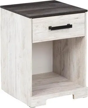 Signature Design by Ashley Shawburn 1-Drawer Nightstand, Whitewash Signature Design by Ashley Shawburn 1-Drawer Nightstand, Whitewash