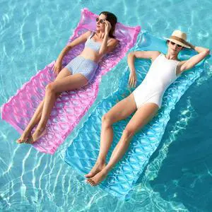 SLOOSH Inflatable Pool Floats Raft,Floating Lounge for Adults,64x32 inch Swimming Mat Pool Mattress with Headrest,2 Pieces Float Air Mat for Summer Water Beach Fun SLOOSH Inflatable Pool Floats Raft,Floating Lounge for Adults,64x32 inch Swimming Mat Pool Mattress with Headrest,2 Pieces Float Air Mat for Summer Water Beach Fun