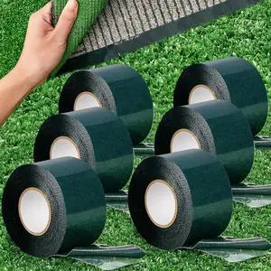 Gersoniel 6 Rolls 2" X 16.5 ft Double Sided Turf Tape for Artificial Grass Gersoniel 6 Rolls 2" X 16.5 ft Double Sided Turf Tape for Artificial Grass