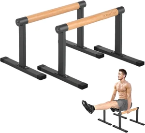 Wooden Parallel Bar and Dip Bar with Thick Beech Handles, Push-up Bar, Rock-Free Fitness Equipment for Handstand, L-Sit, Gymnastics, Strength Training Home Gym,500lbs Wooden Parallel Bar and Dip Bar with Thick Beech Handles, Push-up Bar, Rock-Free Fitness Equipment for Handstand, L-Sit, Gymnastics, Strength Training Home Gym,500lbs