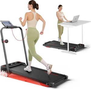 Walking Pad Treadmill with 9% Incline & Dual LED Display, 4 in 1 Foldable Treadmill with Handle bar for Home/Office, 3.5HP Portable Under Desk Treadmills with Magnetic Remote & APP Control Walking Pad Treadmill with 9% Incline & Dual LED Display, 4 in 1 Foldable Treadmill with Handle bar for Home/Office, 3.5HP Portable Under Desk Treadmills with Magnetic Remote & APP Control