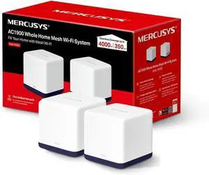 MERCUSYS Halo H50G (2-Pack) AC1900 Mesh WiFi System  Whole Home Coverage up to 4,000 ft², Seamless Roaming, Gigabit Ports, Easy App Setup, Parental Controls, Dual Band Router