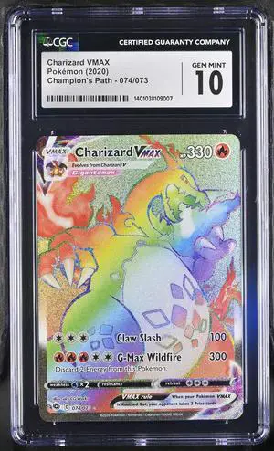 2020 Pokemon Charizard VMAX 074/073 Champion's Path CGC 10