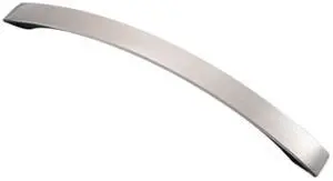 Minimalist Half-Arc Cabinet Drawer Door Handle, 160mm Silver Single Modern Furniture Hardware