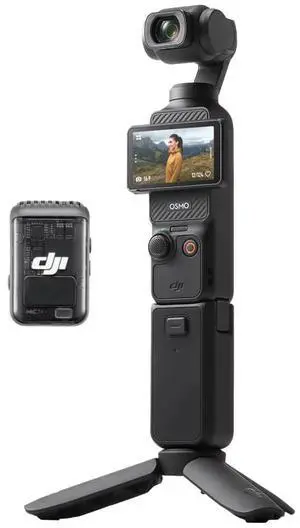 DJI Osmo Pocket 3 Creator Combo, Vlogging Cameras with 1'' CMOS, 4K/120fps Vlog Camera, 3-Axis Stabilization, Face/Object Tracking, Mic Included for Clear Sound, Digital Vlogging Camera for YouTube