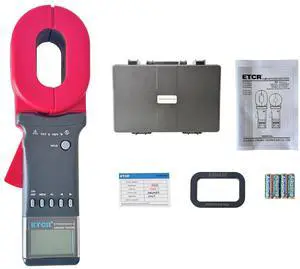 ETCR2000C+ Digital Clamp Ground Earth Resistance Meter Tester 0.01-1200, 0.00mA-20.0A, Clamp Size 65mm×32mm