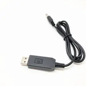 USB DC 5V to 12V Boost Cable 5.5*2.1mm Male Connector Power Supply Cord, 1 Meter