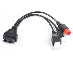 OBD Adapter Cable 6-Pin and 3+4 Pin to OBD 16-Pin Diagnostic Connector (3+4+6pin red)