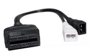 2 X 2Pin to 16Pin OBD2 Connector Conversion Auto Car Diagnostic Cable for Audi, for Volkswagen, for VW, for VAG Seat, for Skoda, 0.65ft/20cm