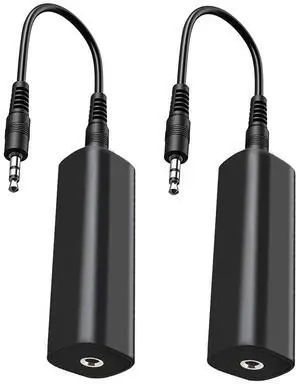 Midautoo Ground Loop Isolator Noise Filter for Car Audio/Home Stereo,2 PCS with 3.5mm Audio Cables