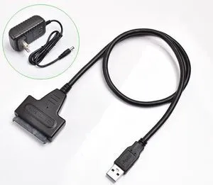 SATA to USB 2.0 Easy Drive Cable, Hard Disk Read Connection Converter Adapter Cable for Desktop Laptop 2.5/3.5-inch SSD Solid State / Mechanical Hard Disk for 2.5/3.5 inch disk SATA to USB 2.0 Easy Drive Cable, Hard Disk Read Connection Converter Adapter Cable for Desktop Laptop 2.5/3.5-inch SSD Solid State / Mechanical Hard Disk for 2.5/3.5 inch disk