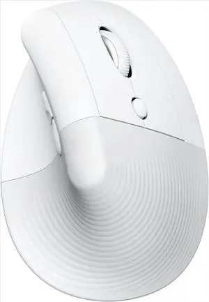 Wireless Vertical Ergonomic Mouse, Bluetooth, Quiet Clicks, Silent Smartwheel, 4 Customizable Buttons, for macOS/iPadOS/MacBook Pro/Macbook Air/iMac/iPad - Off White