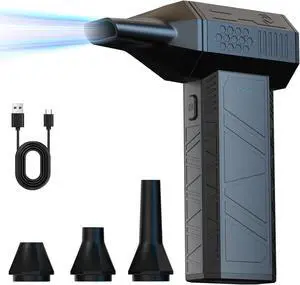 Jet Dry Blower, Portable Mini Jet Blower with 3 Adjustable Speeds, Cordless Air Blower Car Dryer, Computer, Keyboard, Lens